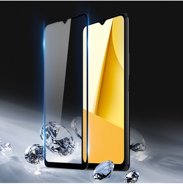 Dux Ducis 9D Tempered Glass Vivo Y16 / Y02s helskärm med ram svart (fodralvänlig)