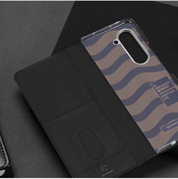 Dux Ducis Bril Läder Flip Wallet-fodral till Samsung Galaxy Z Fold5 5G - Svart