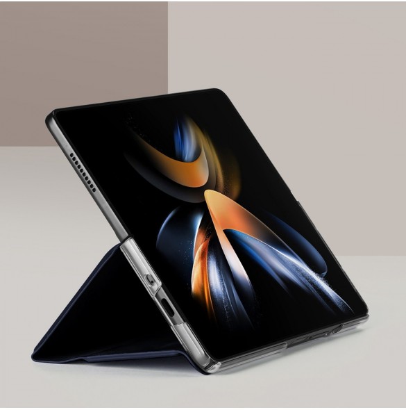 Dux Ducis Bril Läder Flip Wallet-fodral till Samsung Galaxy Z Fold5 5G - Blå