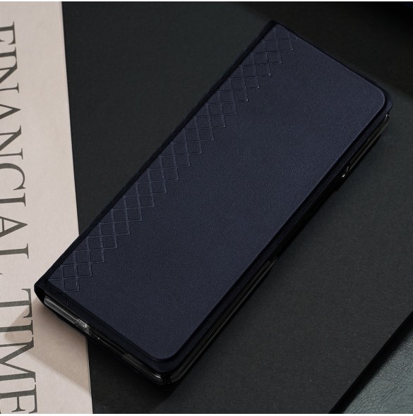 Dux Ducis Bril Läder Flip Wallet-fodral till Samsung Galaxy Z Fold5 5G - Blå