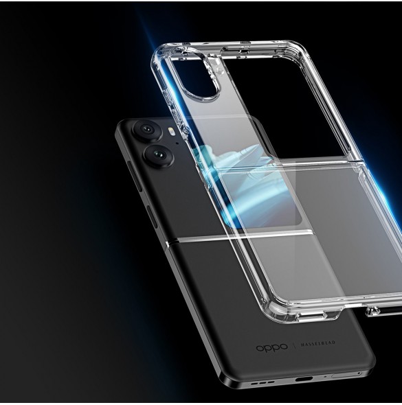 Dux Ducis Clin Fodral för Oppo Find N2 Flip Armor Fodral Bakstycke Transparent