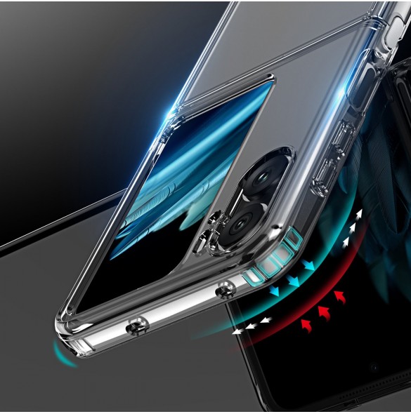 Dux Ducis Clin Fodral för Oppo Find N2 Flip Armor Fodral Bakstycke Transparent