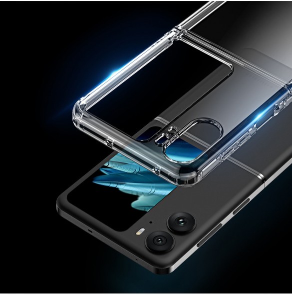 Dux Ducis Clin Fodral för Oppo Find N2 Flip Armor Fodral Bakstycke Transparent