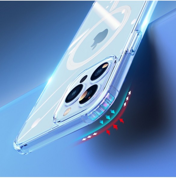 Dux Ducis Clin magnetfodral för iPhone 14 Pro Max Kompatibel med MagSafe transparent
