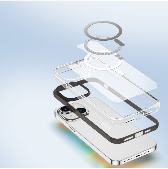 Dux Ducis Clin2 fodral för iPhone 14 Plus magnetiskt skal MagSafe grå