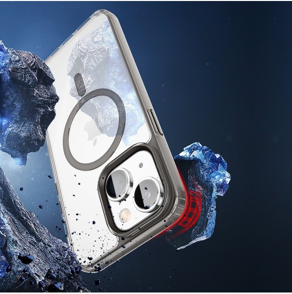 Dux Ducis Clin2 fodral för iPhone 14 Plus magnetiskt skal MagSafe grå