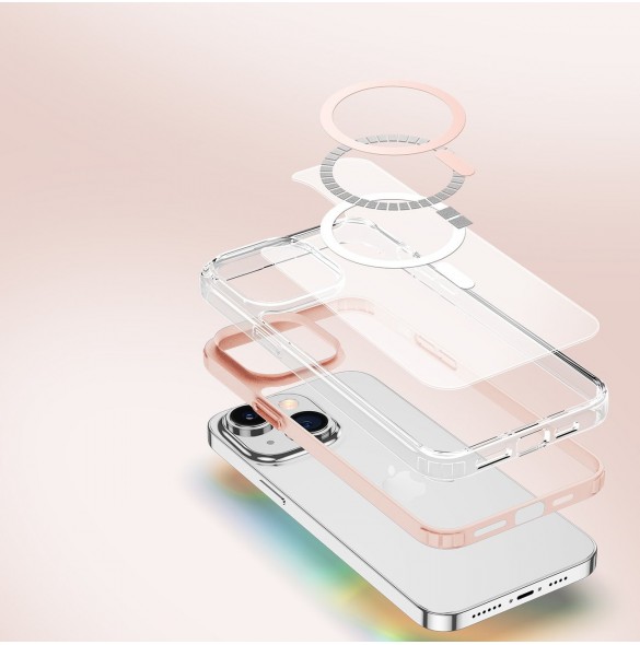 Dux Ducis Clin2 fodral för iPhone 14 Plus magnetiskt MagSafe skal rosa