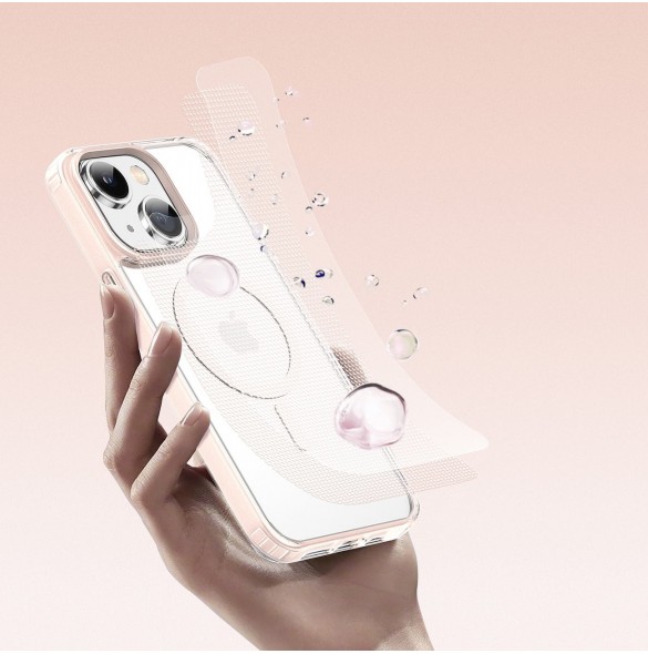 Dux Ducis Clin2 fodral för iPhone 14 Plus magnetiskt MagSafe skal rosa