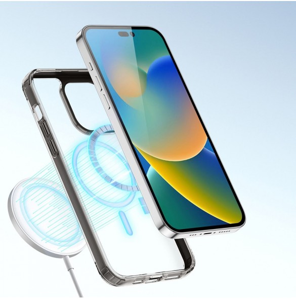 Dux Ducis Clin2 fodral till iPhone 14 Pro magnetiskt skal MagSafe grå