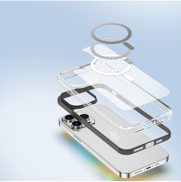 Dux Ducis Clin2 fodral till iPhone 14 Pro magnetiskt skal MagSafe grå