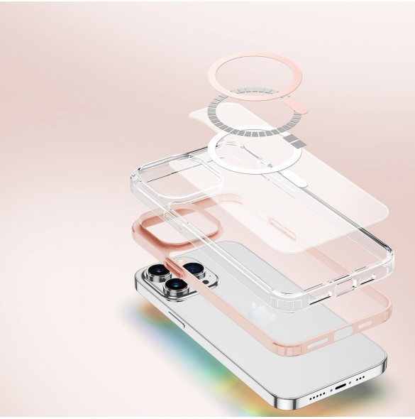 Dux Ducis Clin2 fodral till iPhone 14 Pro magnetiskt MagSafe skal rosa