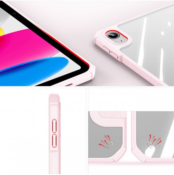 Dux Ducis Copa-fodral för iPad 10,9'' 2022 (10 gen.) smart skalställ rosa