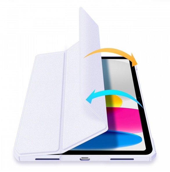 Dux Ducis Copa fodral för iPad 10,9'' 2022 (10 gen.) smart skalställ lila