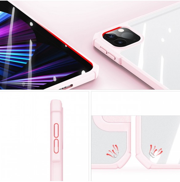 Dux Ducis Copa fodral för iPad Pro 11'' 2020 / iPad Pro 11'' 2018 / iPad Pro 11'' 2021 smart skal med stativ rosa