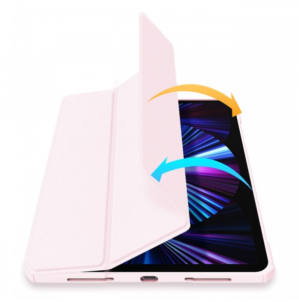 Dux Ducis Copa fodral för iPad Pro 11'' 2020 / iPad Pro 11'' 2018 / iPad Pro 11'' 2021 smart skal med stativ rosa
