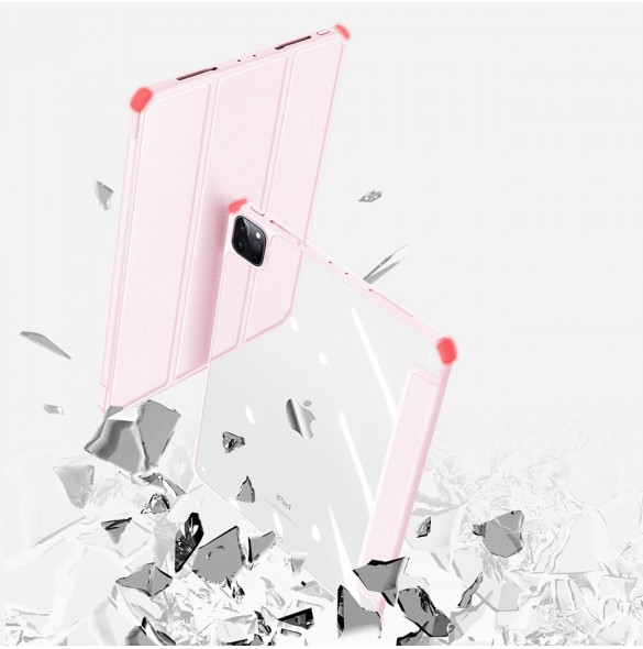 Dux Ducis Copa fodral för iPad Pro 11'' 2020 / iPad Pro 11'' 2018 / iPad Pro 11'' 2021 smart skal med stativ rosa