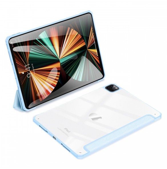 Dux Ducis Copa-fodral för iPad Pro 12,9'' 2021/2020/2018 smart skal med stativ blå