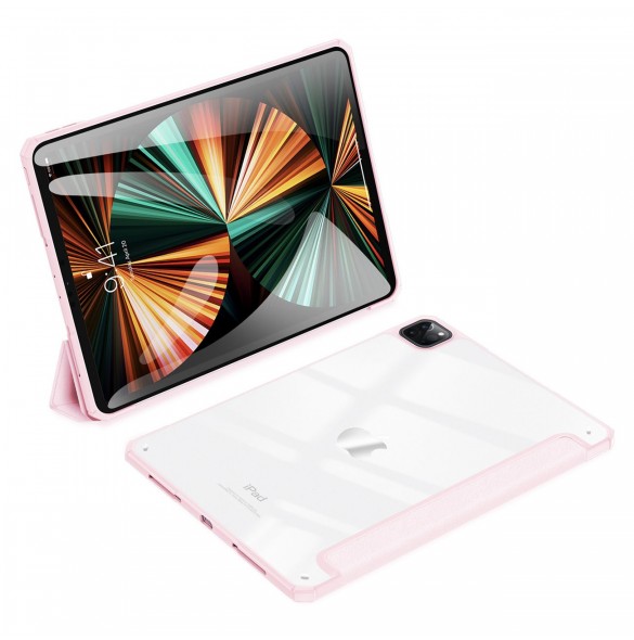 Dux Ducis Copa-fodral för iPad Pro 12,9'' 2021/2020/2018 smart skal med stativ rosa