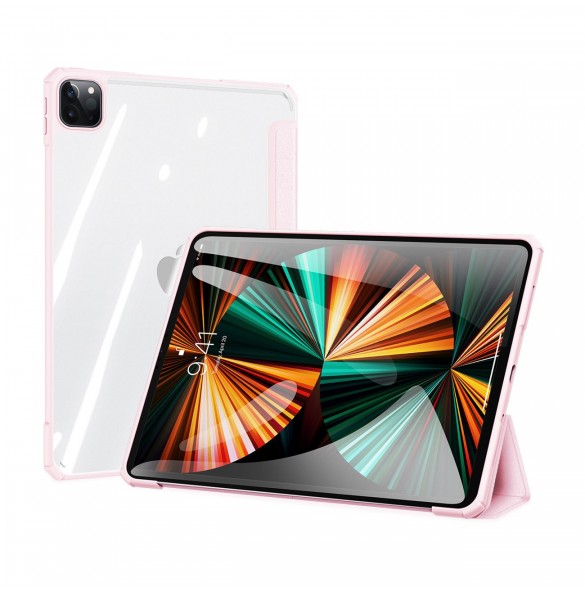 Dux Ducis Copa-fodral för iPad Pro 12,9'' 2021/2020/2018 smart skal med stativ rosa