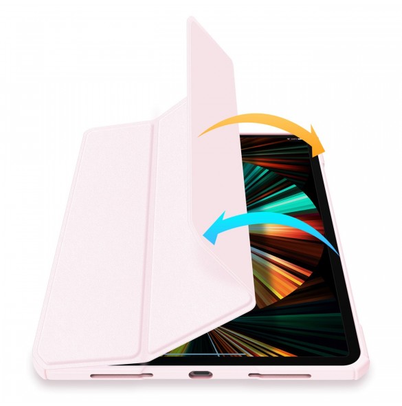 Dux Ducis Copa-fodral för iPad Pro 12,9'' 2021/2020/2018 smart skal med stativ rosa