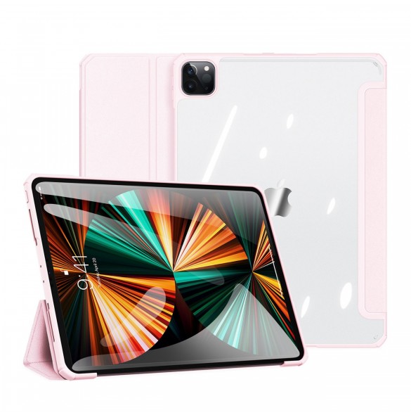 Dux Ducis Copa-fodral för iPad Pro 12,9'' 2021/2020/2018 smart skal med stativ rosa