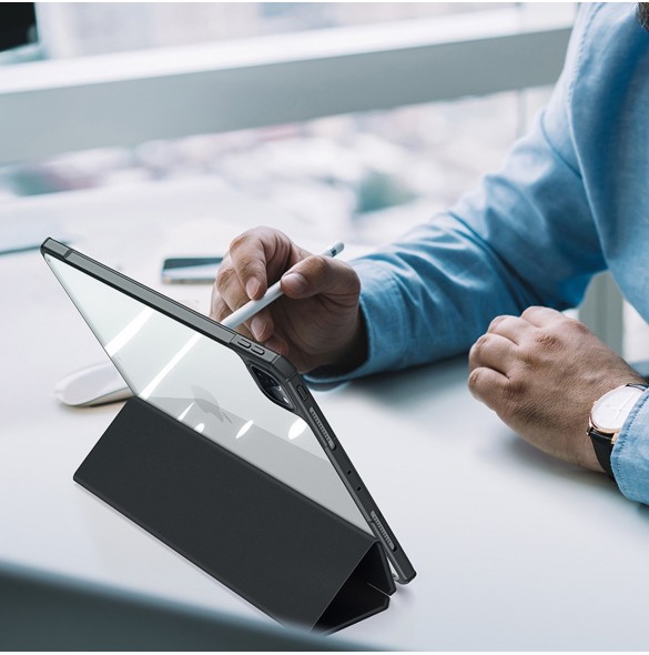 Dux Ducis Copa-fodral för iPad Pro 12,9'' 2021/2020/2018 smart skal med stativ rosa