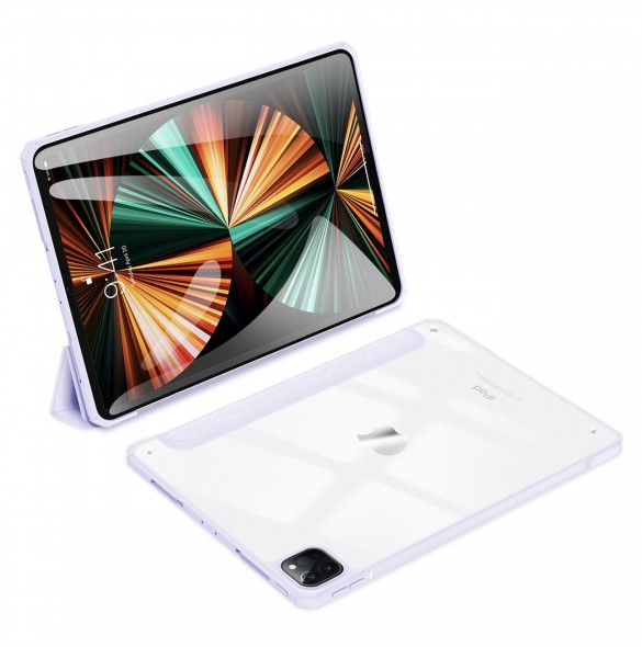Dux Ducis Copa-fodral för iPad Pro 12,9'' 2021/2020/2018 smart skal med stativ lila