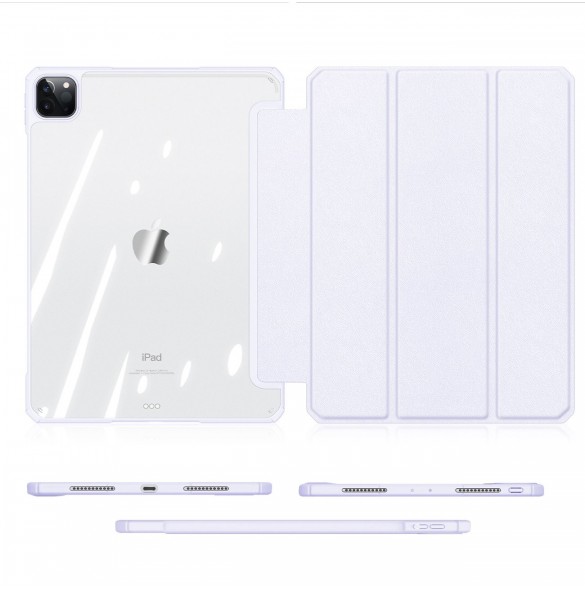 Dux Ducis Copa-fodral för iPad Pro 12,9'' 2021/2020/2018 smart skal med stativ lila