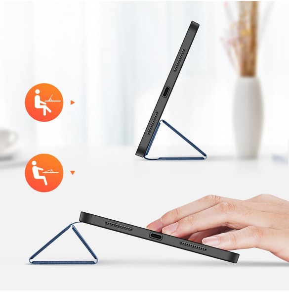 Dux Ducis Domo fodral iPad 10,9'' 2022 (10 gen.) smart skalställ blå