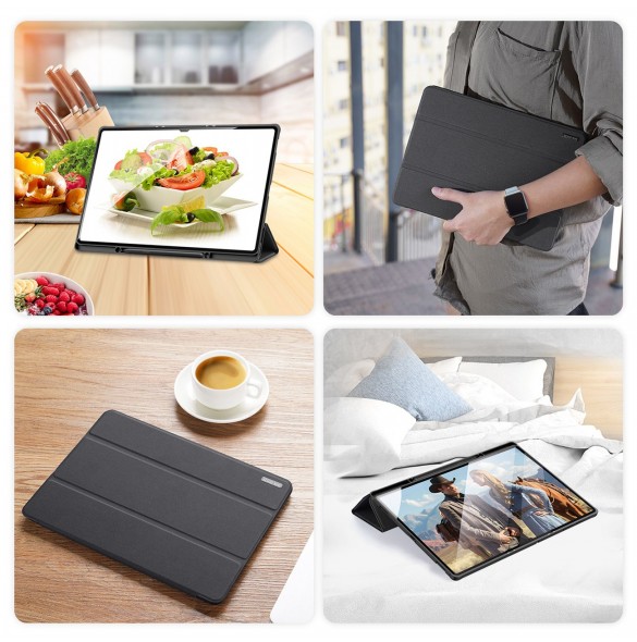 Dux Ducis Domo vikbart skal till surfplatta med Smart Sleep-funktion Samsung Galaxy Tab S8 Ultra ställ svart