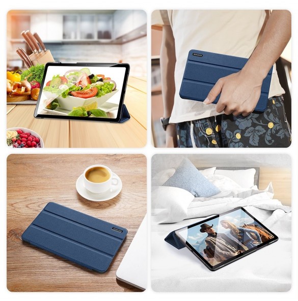 Dux Ducis Domo Foldable Cover Tablettfodral med Smart Sleep Funktion Stativ för Samsung Galaxy Tab A7 10,4'' 2020 Blå