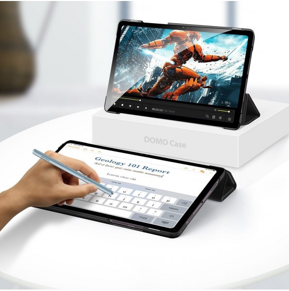 Dux Ducis Domo Foldable Cover Tablettfodral med Smart Sleep Funktion Stativ för Samsung Galaxy Tab A7 10,4'' 2020 Blå