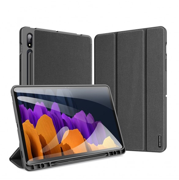 DUX DUCIS Domo surfplatta med flervinklat stativ och smart sömnfunktion för Samsung Galaxy Tab S7 11'' svart