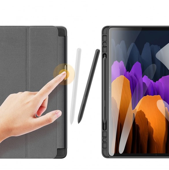 DUX DUCIS Domo surfplatta med flervinklat stativ och smart sömnfunktion för Samsung Galaxy Tab S7 11'' svart