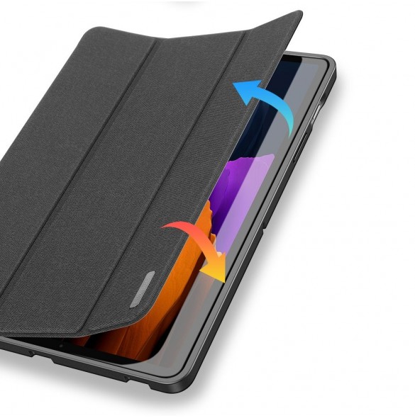 DUX DUCIS Domo surfplatta med flervinklat stativ och smart sömnfunktion för Samsung Galaxy Tab S7 11'' svart