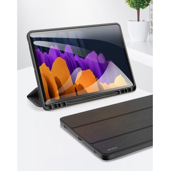 DUX DUCIS Domo surfplatta med flervinklat stativ och smart sömnfunktion för Samsung Galaxy Tab S7 11'' svart