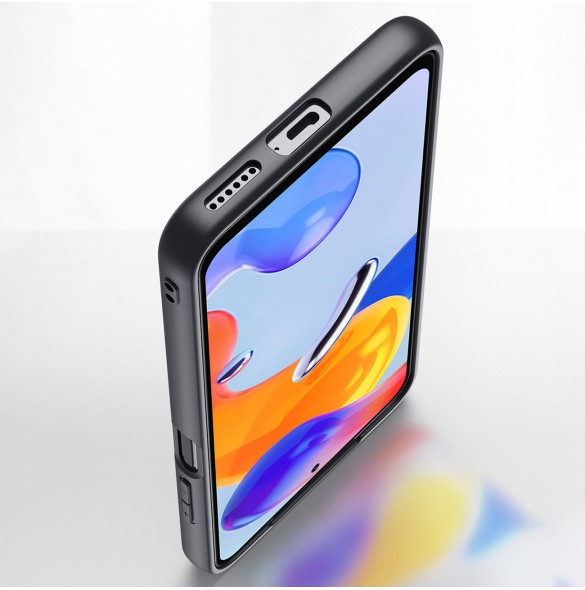 Dux Ducis Fino fodral täckt med nylonmaterial för Xiaomi Redmi Note 11 Pro 5G / 11 Pro blå