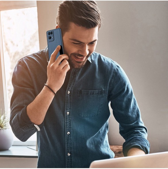 Dux Ducis Fino fodral täckt med nylonmaterial Oppo Reno7 Pro 5G svart