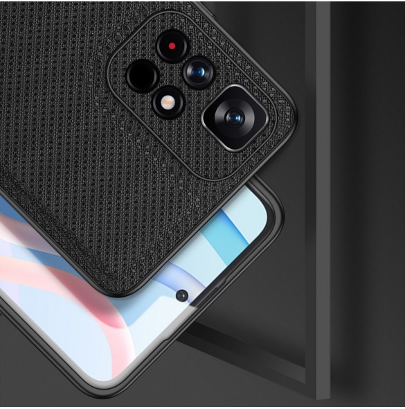 Dux Ducis Fino fodral täckt med nylonmaterial Poco M4 Pro 5G svart