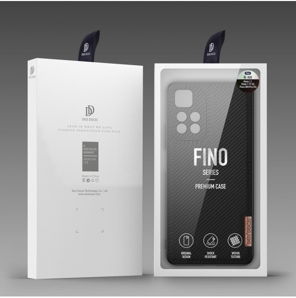 Dux Ducis Fino fodral täckt med nylonmaterial Poco M4 Pro 5G svart