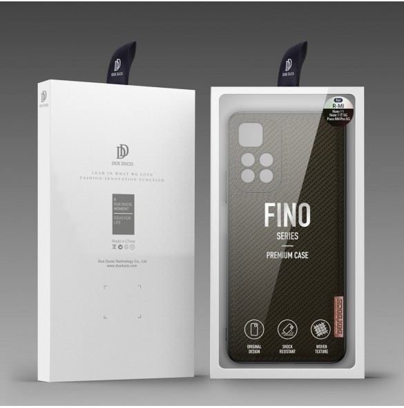 Dux Ducis Fino fodral täckt med nylonmaterial Poco M4 Pro 5G grön
