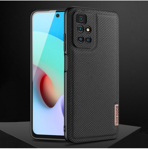 Dux Ducis Fino fodral täckt med nylonmaterial Xiaomi Redmi 10 svart