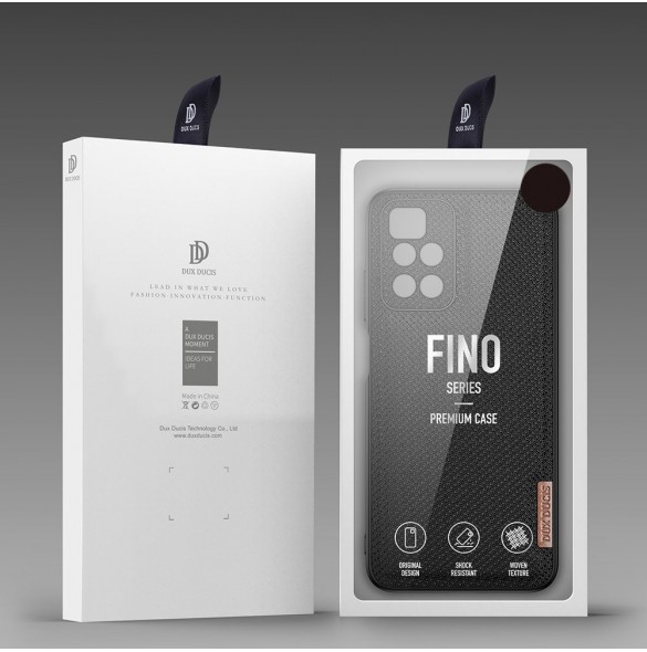 Dux Ducis Fino fodral täckt med nylonmaterial Xiaomi Redmi 10 svart