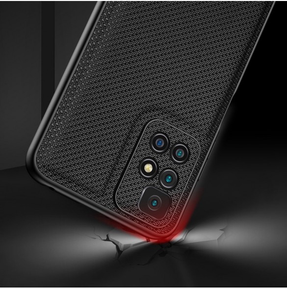 Dux Ducis Fino fodral täckt med nylonmaterial Xiaomi Redmi 10 svart