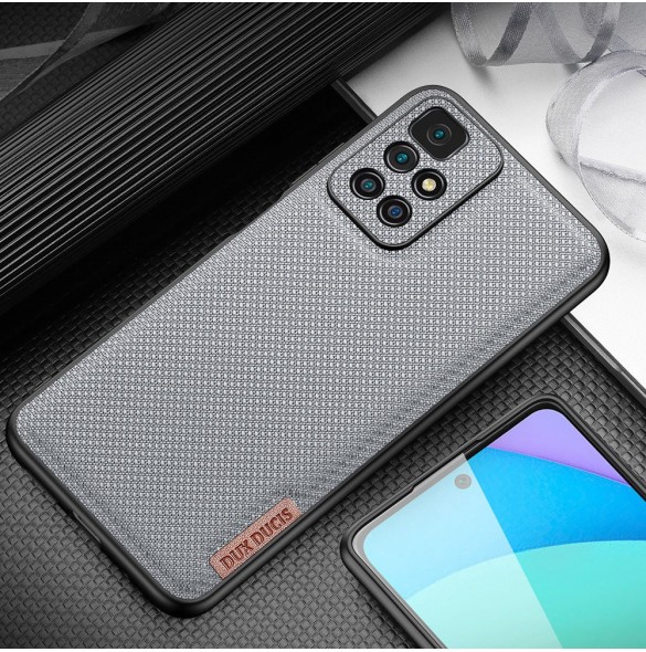 Dux Ducis Fino fodral täckt med nylonmaterial Xiaomi Redmi 10 svart