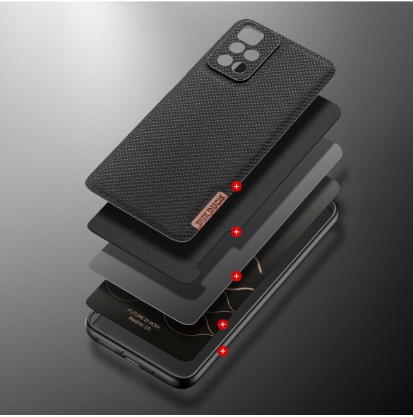 Dux Ducis Fino fodral täckt med nylonmaterial Xiaomi Redmi 10 blå