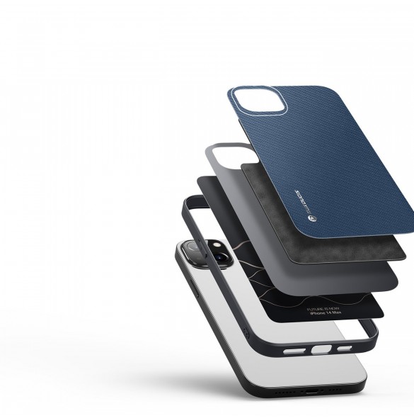 Dux Ducis Fino skal skal iPhone 14 Plus blå nylon