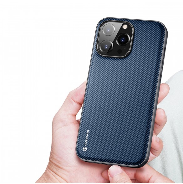 Dux Ducis Fino skal skal iPhone 14 Pro blå nylon