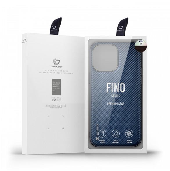 Dux Ducis Fino skal skal iPhone 14 Pro blå nylon
