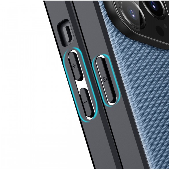 Dux Ducis Fino skal skal iPhone 14 Pro Max blå nylon